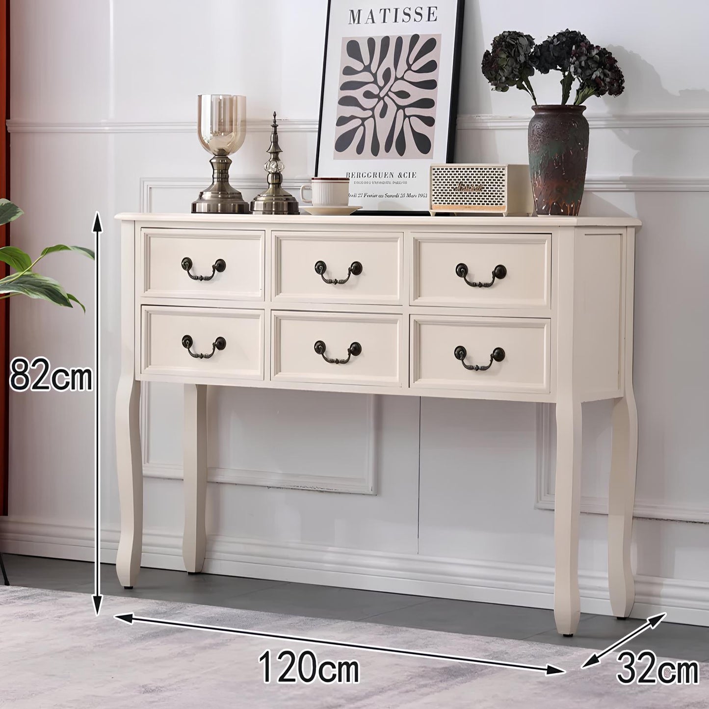 Nordic Solid Wood Console Table with Drawers - Homevalley.co.uk