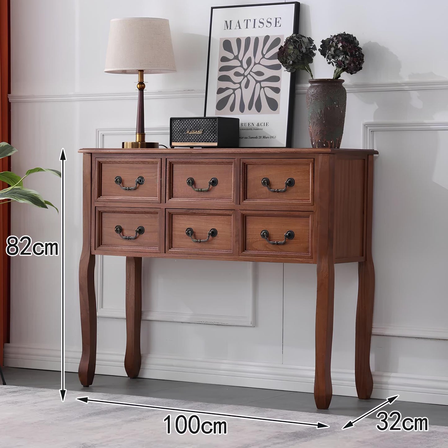 Nordic Solid Wood Console Table with Drawers - Homevalley.co.uk