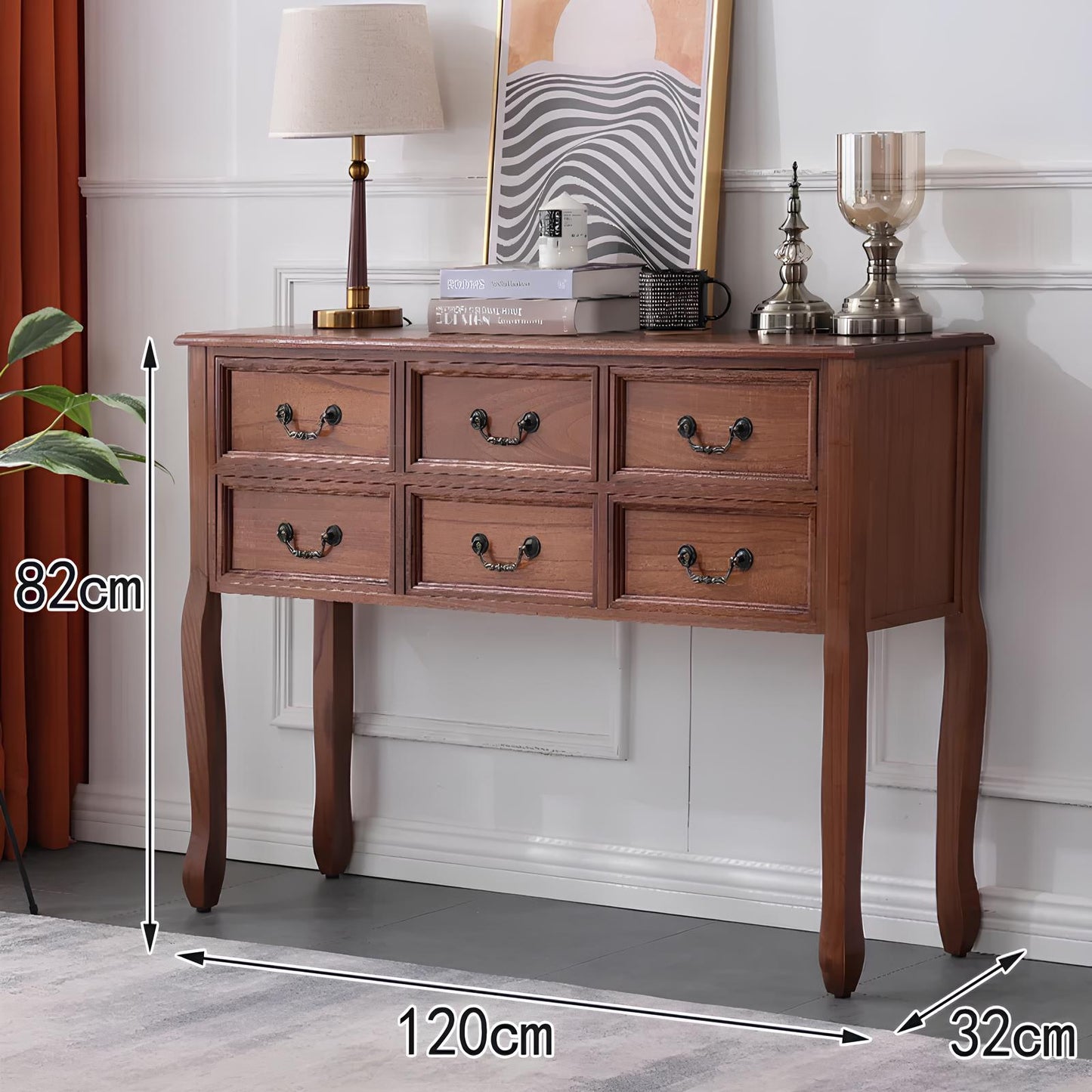 Nordic Solid Wood Console Table with Drawers - Homevalley.co.uk