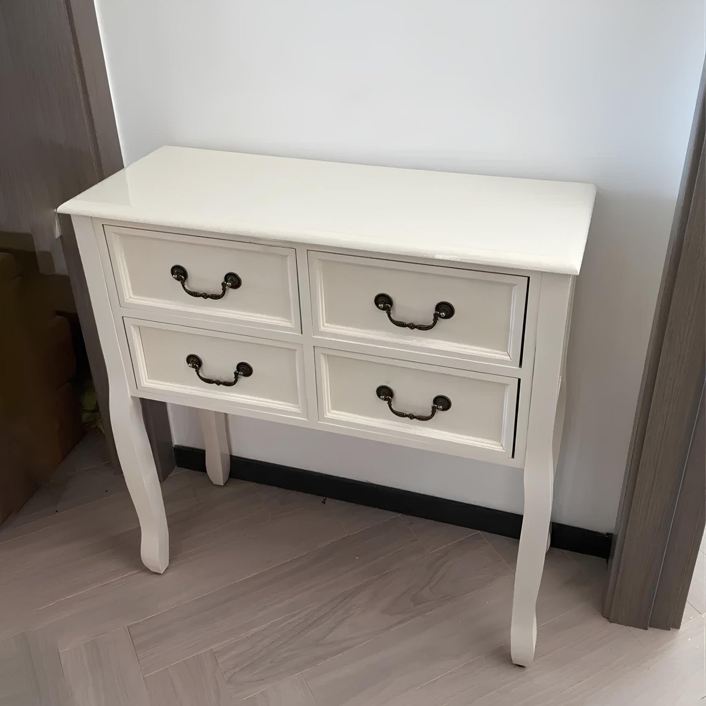 Nordic Solid Wood Console Table with Drawers - Homevalley.co.uk