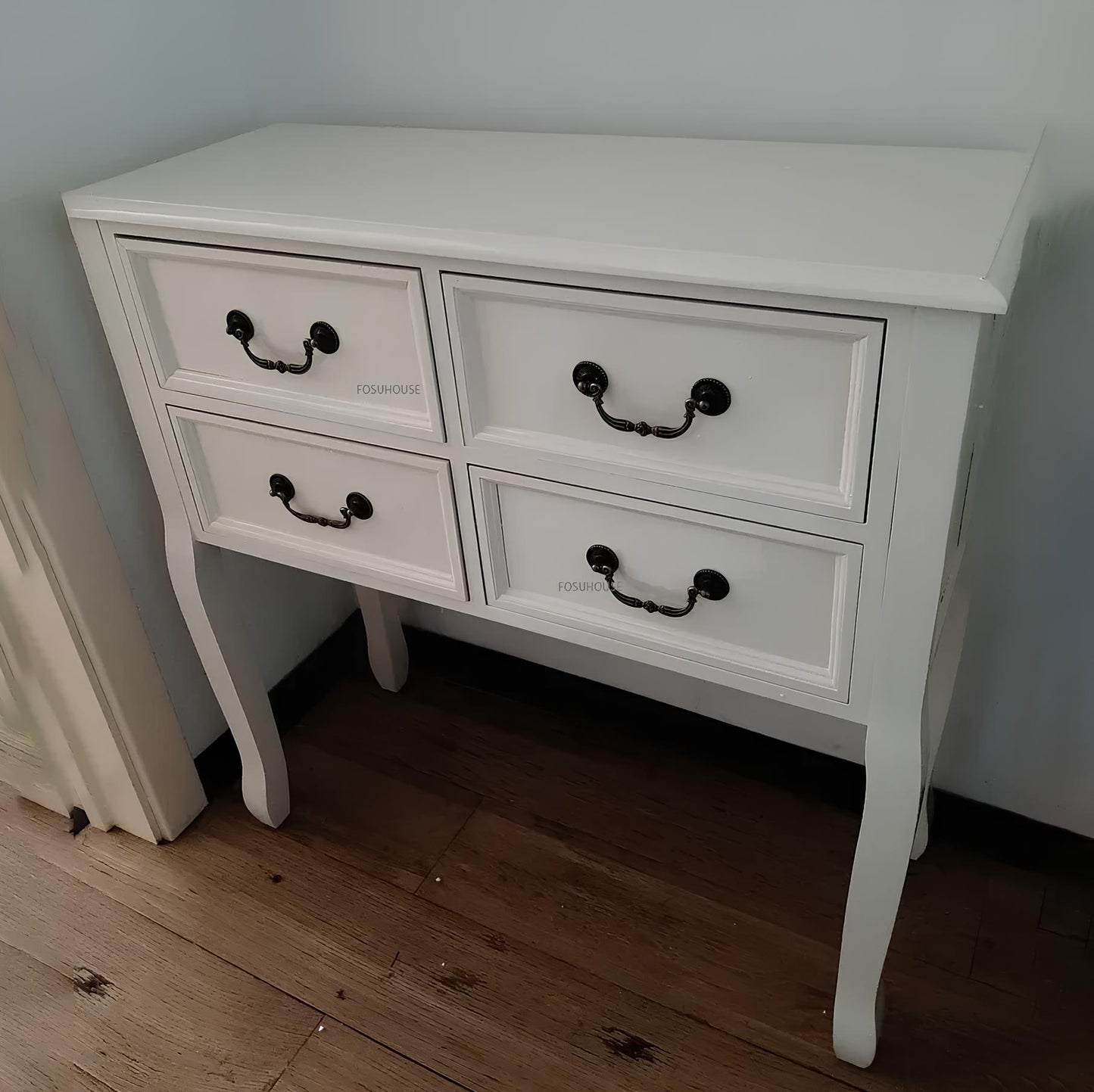 Nordic Solid Wood Console Table with Drawers - Homevalley.co.uk