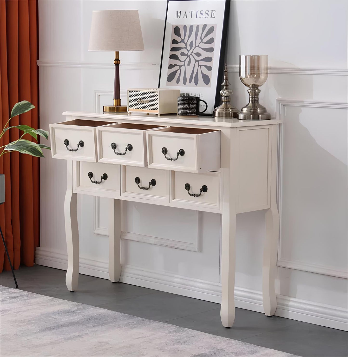 Nordic Solid Wood Console Table with Drawers - Homevalley.co.uk