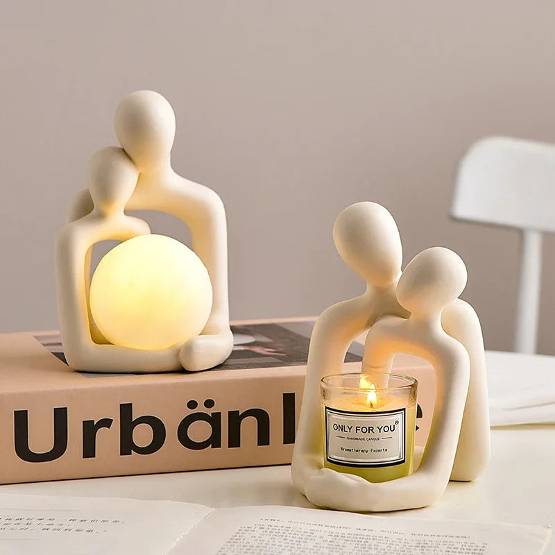 Nordic Style Minimalism Couple Table Lamp - Bedroom Decor Accessories, Aesthetic Room Decor, Christmas Decoration, Home Decor Gift - Homevalley.co.uk