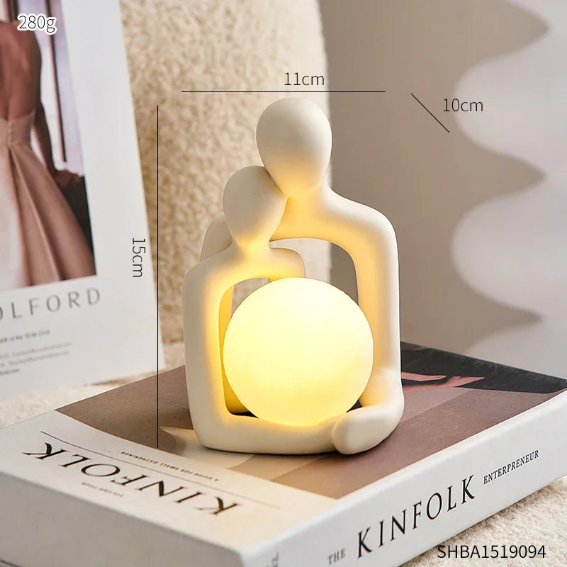 Nordic Style Minimalism Couple Table Lamp - Bedroom Decor Accessories, Aesthetic Room Decor, Christmas Decoration, Home Decor Gift - Homevalley.co.uk