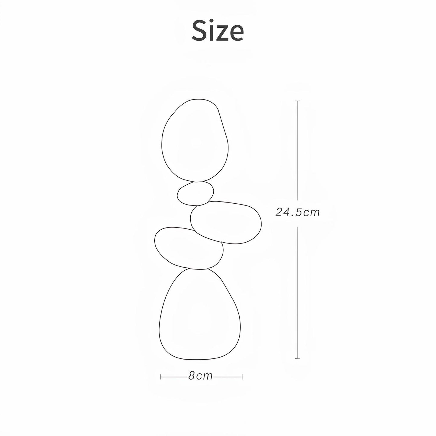 Nordic Style Solid Wood Stone Shape Ornament - Homevalley.co.uk