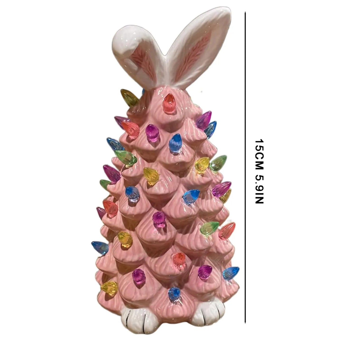 Pink Bunny Christmas Tree Easter Decoration - Homevalley.co.uk
