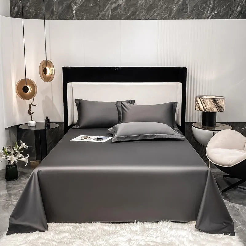 Premium Hotel Quality 1Pc Flat Sheet or pillow cases 1000TC Egyptian Cotton, Luxury Bedding Wrinkle, Stain and Fade Resistant - Homevalley.co.uk