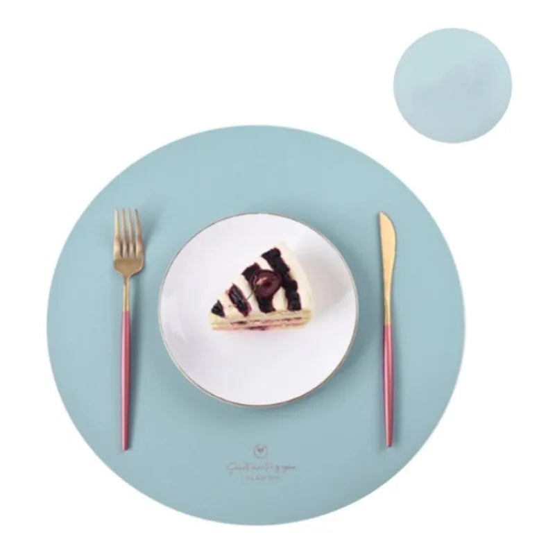 PU Leather Waterproof Non-Slip Placemat for Table Place Mat + Coaster - Homevalley.co.uk