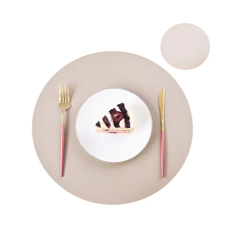 PU Leather Waterproof Non-Slip Placemat for Table Place Mat + Coaster - Homevalley.co.uk