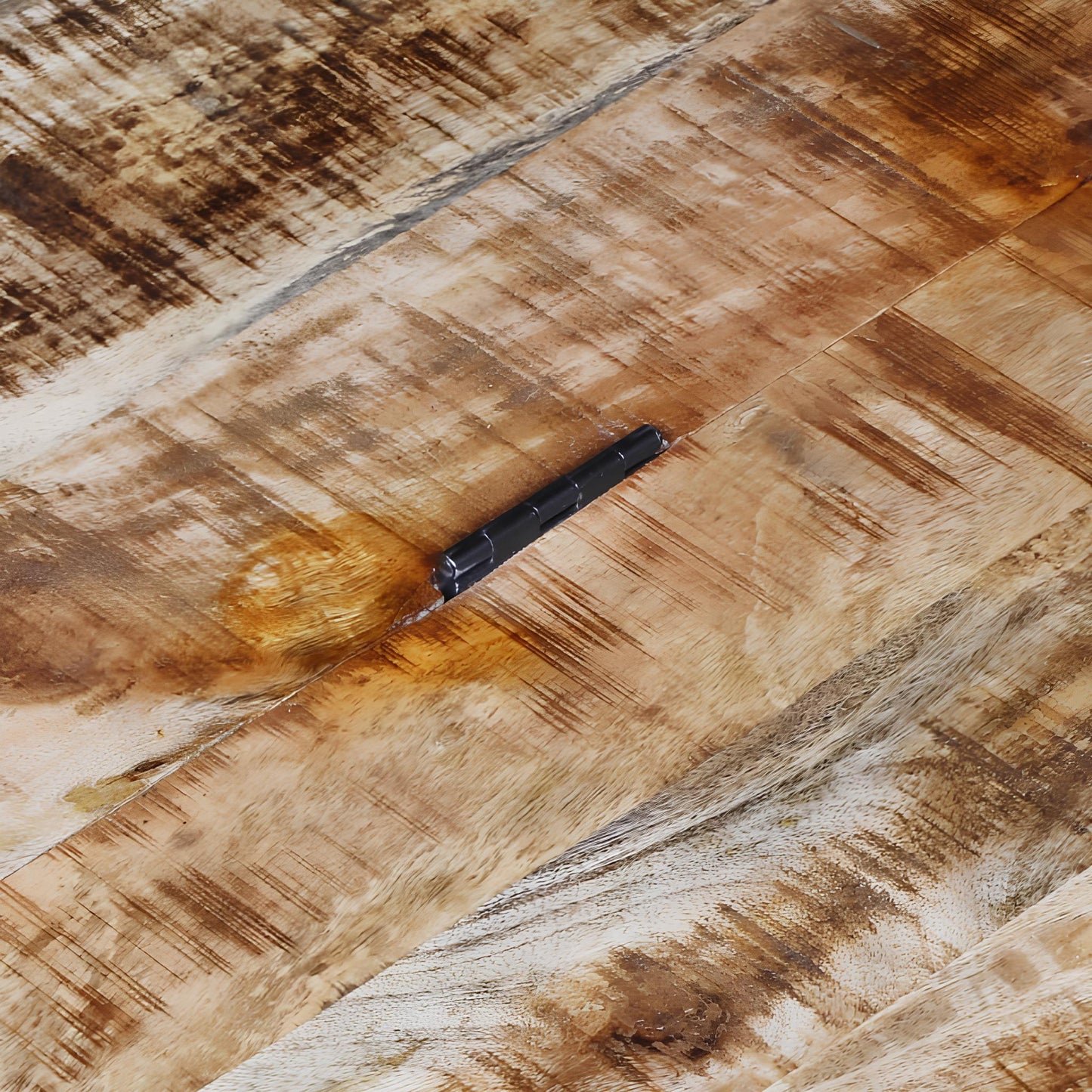 Raw Mango Wood Coffee Table on Wheels with Drawers - Homevalley.co.uk