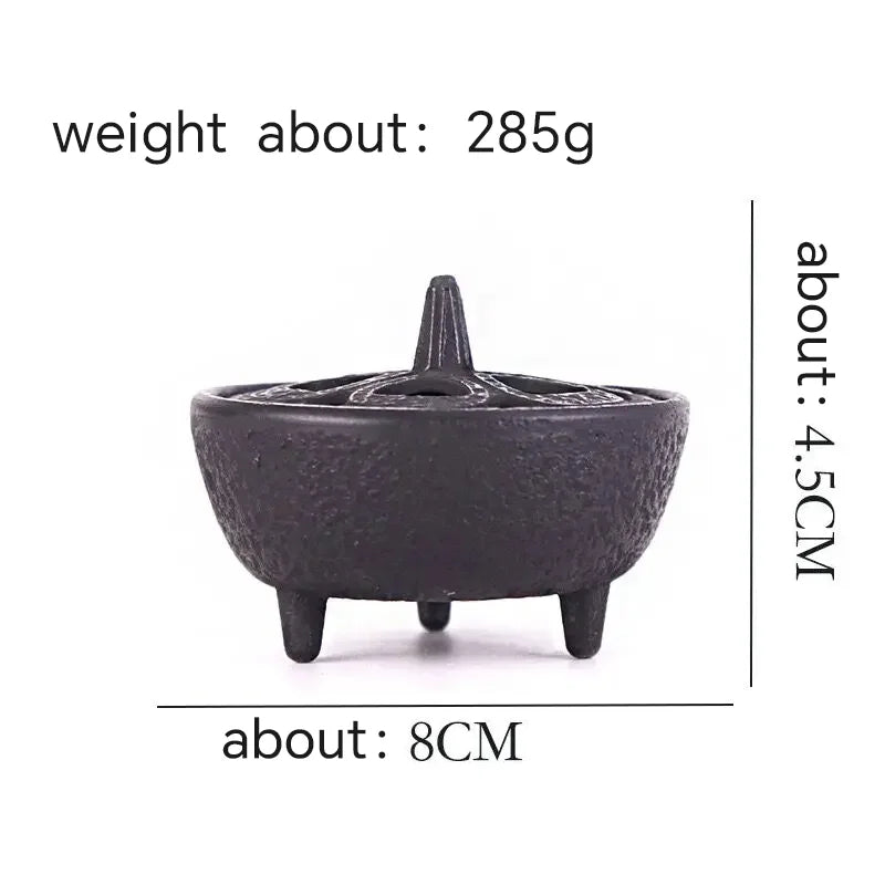 Retro Cast-iron Incense Burner Holder Ceremony Fragrance Smoke Stove - Homevalley.co.uk