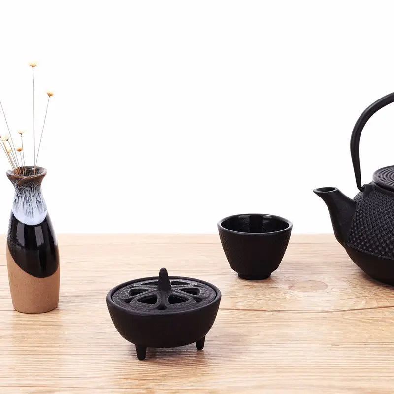 Retro Cast-iron Incense Burner Holder Ceremony Fragrance Smoke Stove - Homevalley.co.uk