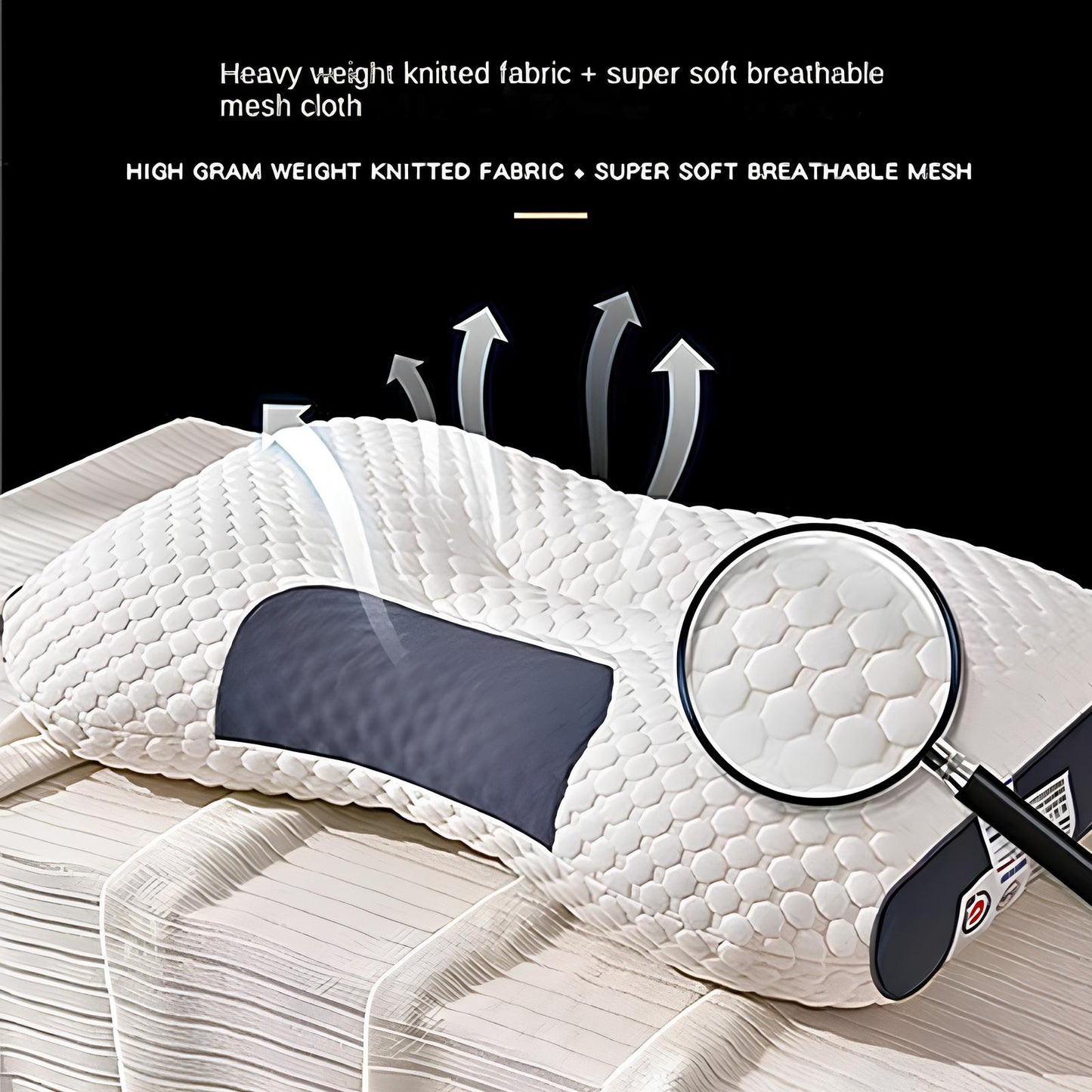 Reverse Traction Single Neck Pillow, 48 X 74cm - Homevalley.co.uk