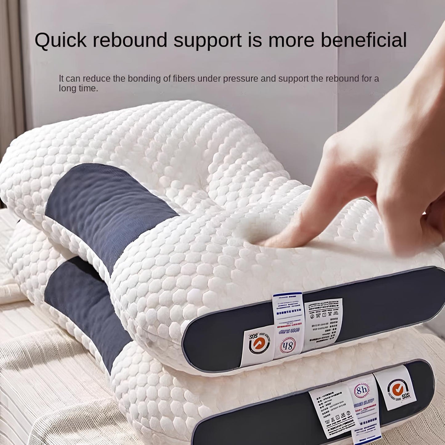 Reverse Traction Single Neck Pillow, 48 X 74cm - Homevalley.co.uk