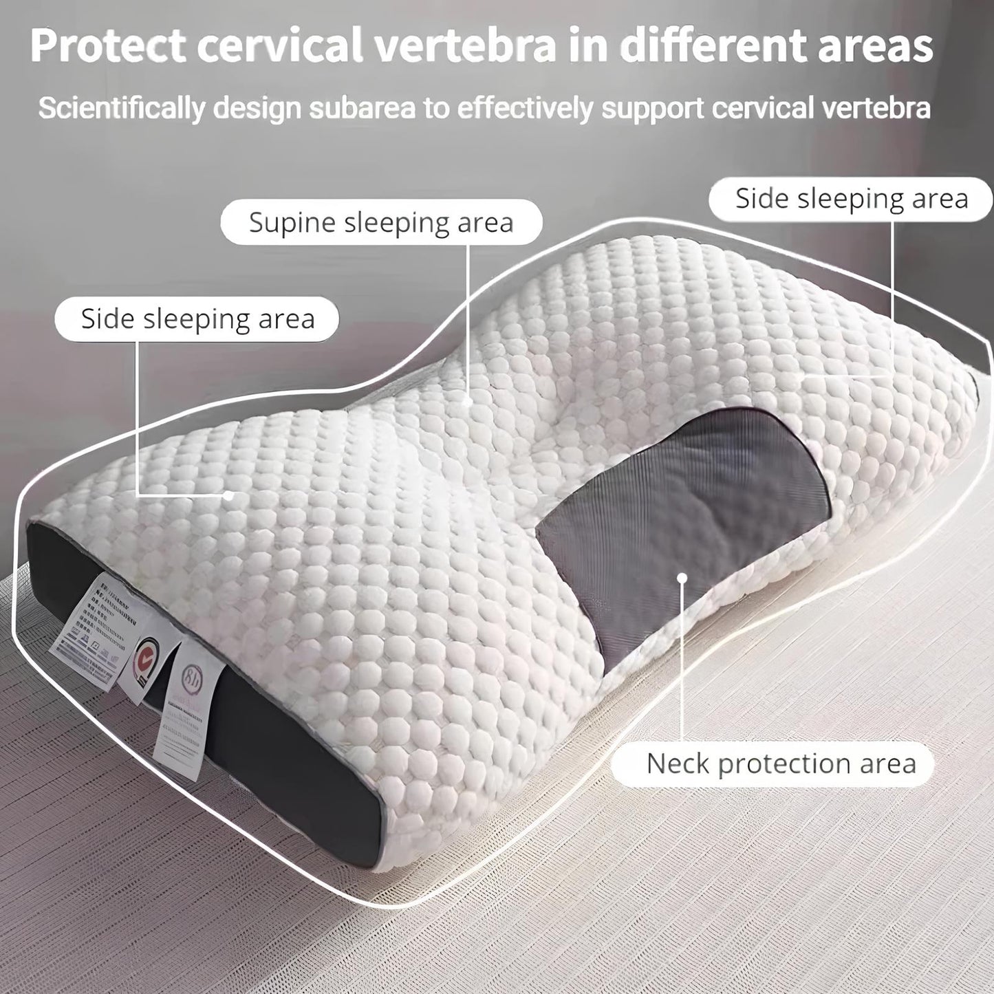 Reverse Traction Single Neck Pillow, 48 X 74cm - Homevalley.co.uk
