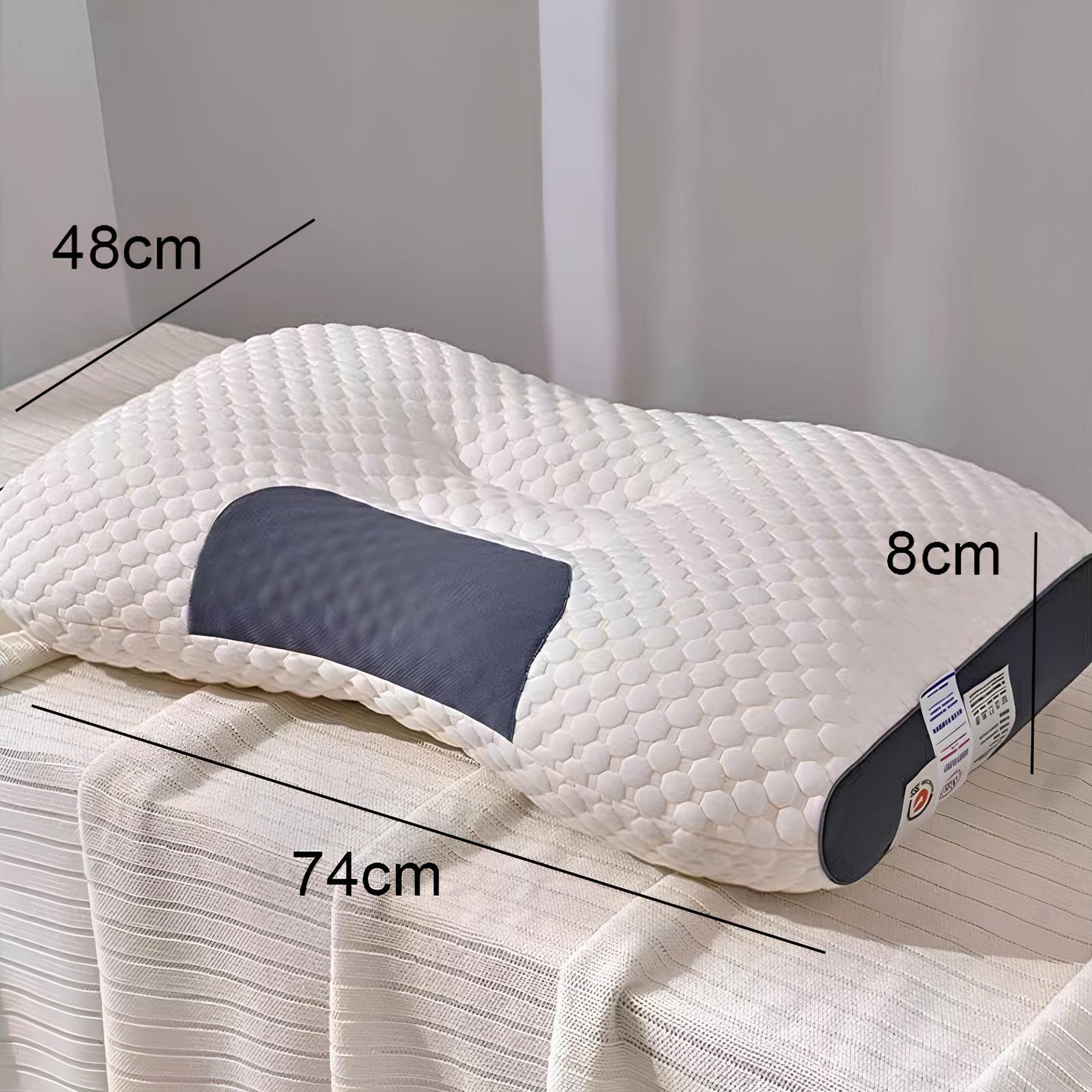 Reverse Traction Single Neck Pillow, 48 X 74cm - Homevalley.co.uk