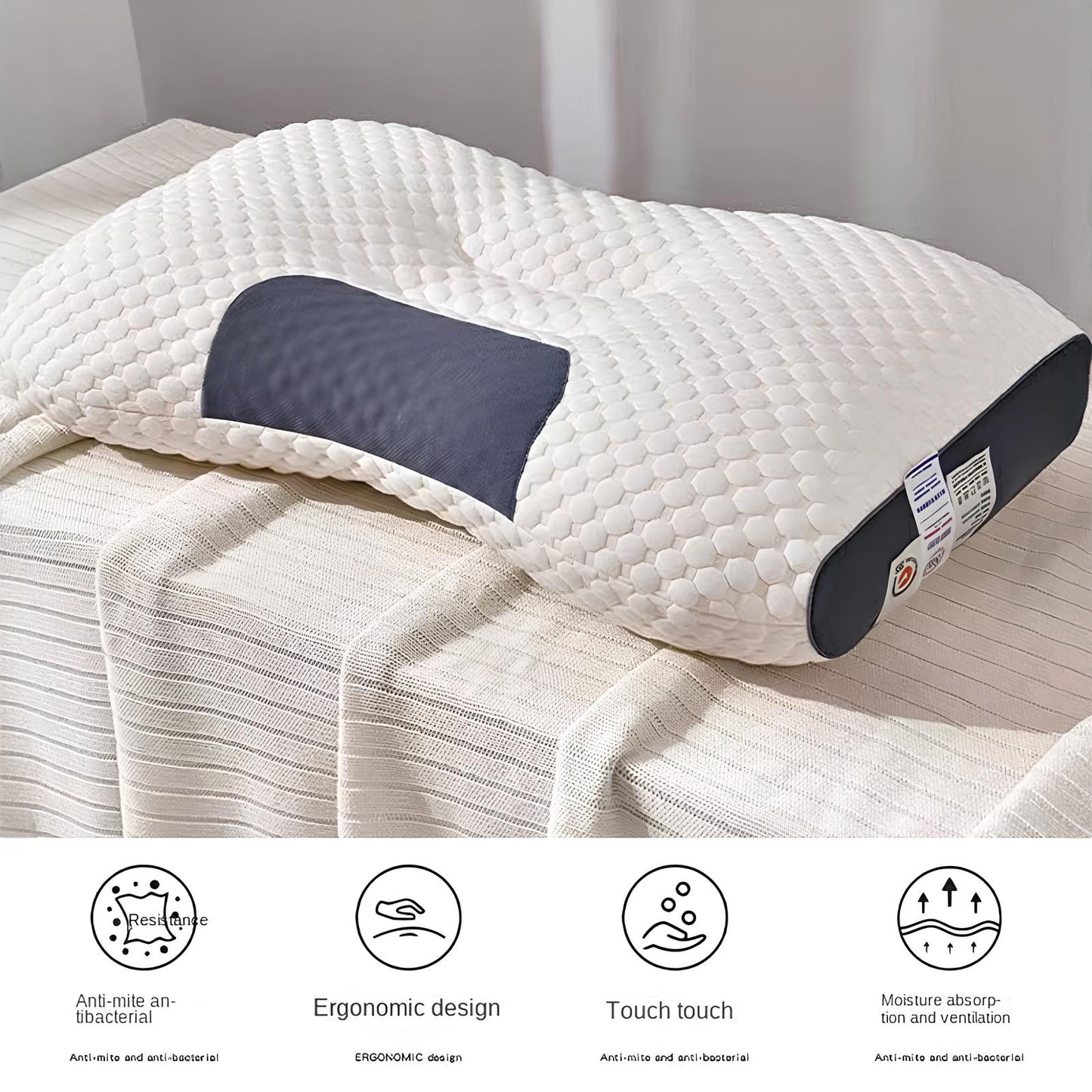 Reverse Traction Single Neck Pillow, 48 X 74cm - Homevalley.co.uk