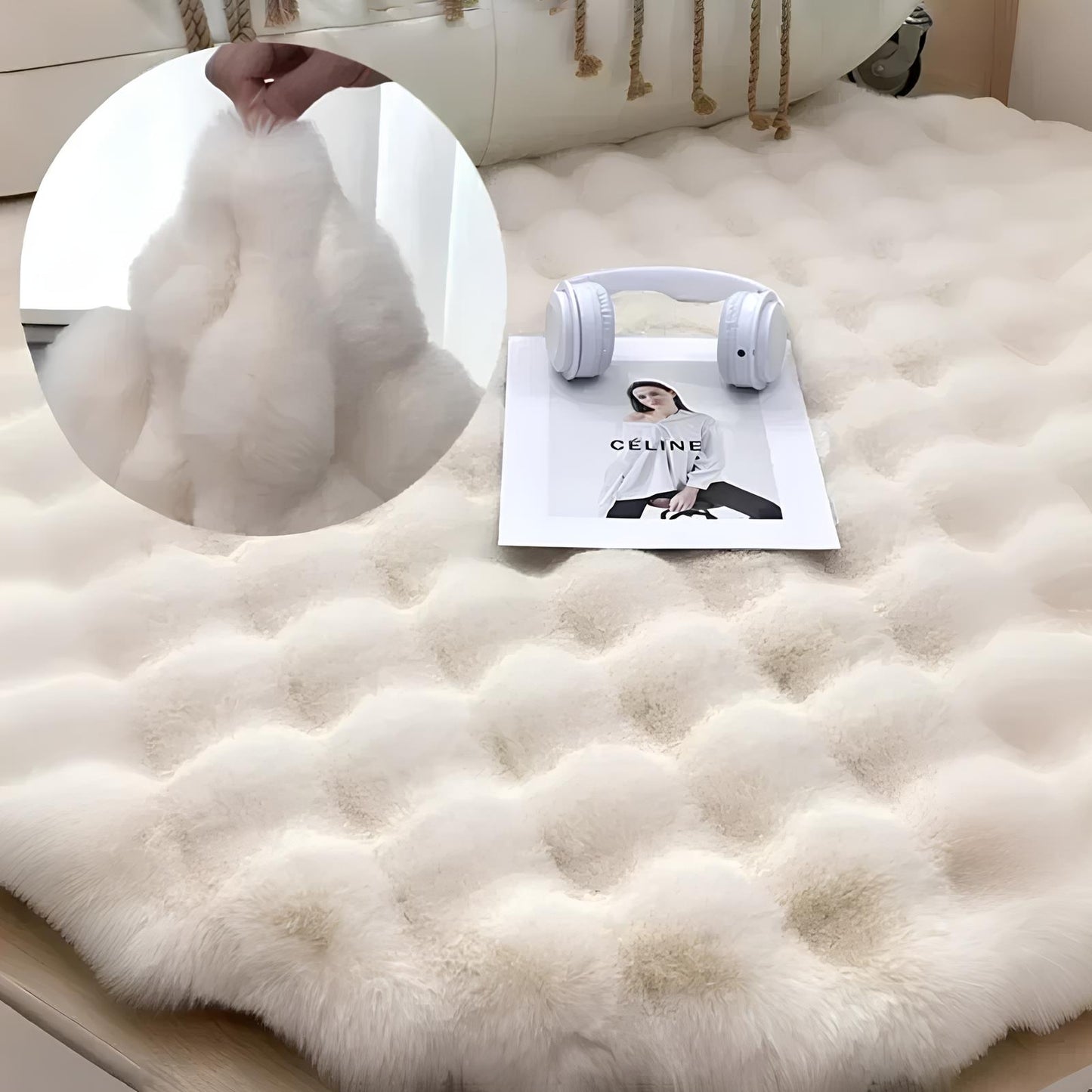 Round Plush Rug Floor Mat - Homevalley.co.uk