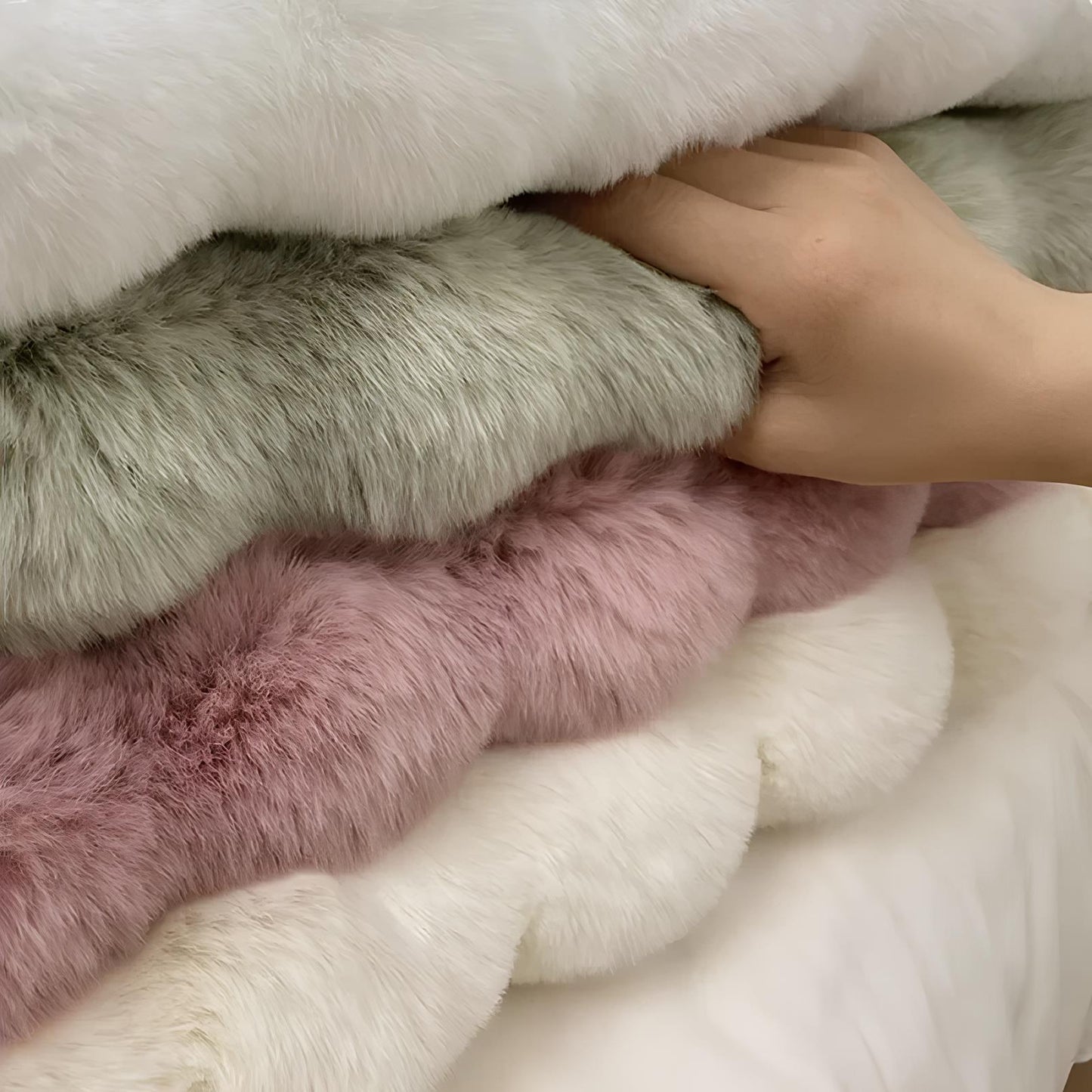 Round Plush Rug Floor Mat - Homevalley.co.uk