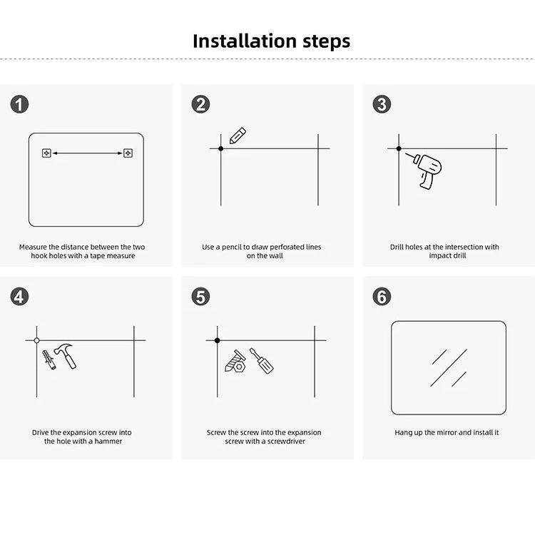 Round Smart Bathroom Mirror, Anti Fog Touch Screen - Homevalley.co.uk