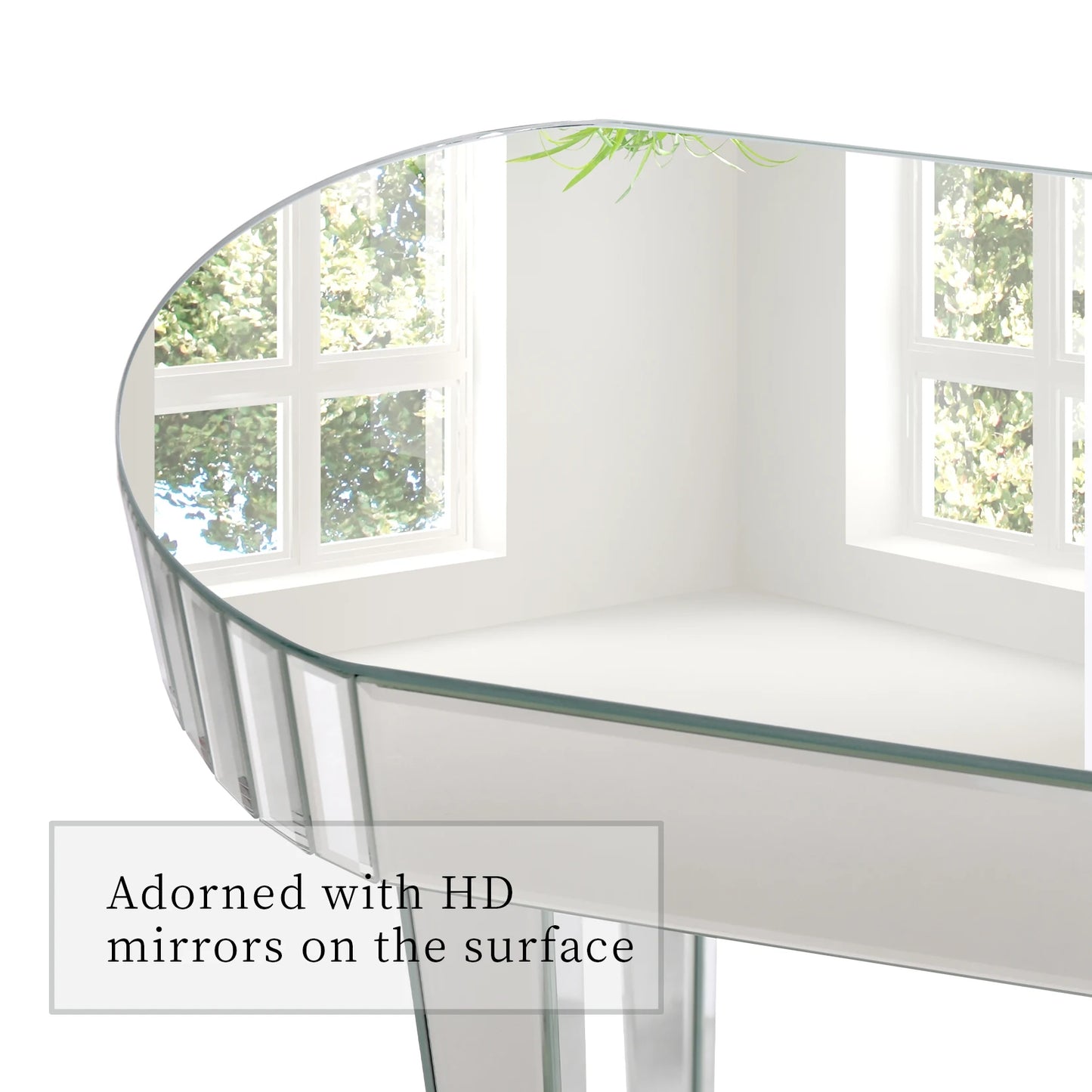 Silver Mirrored Console Table - Homevalley.co.uk