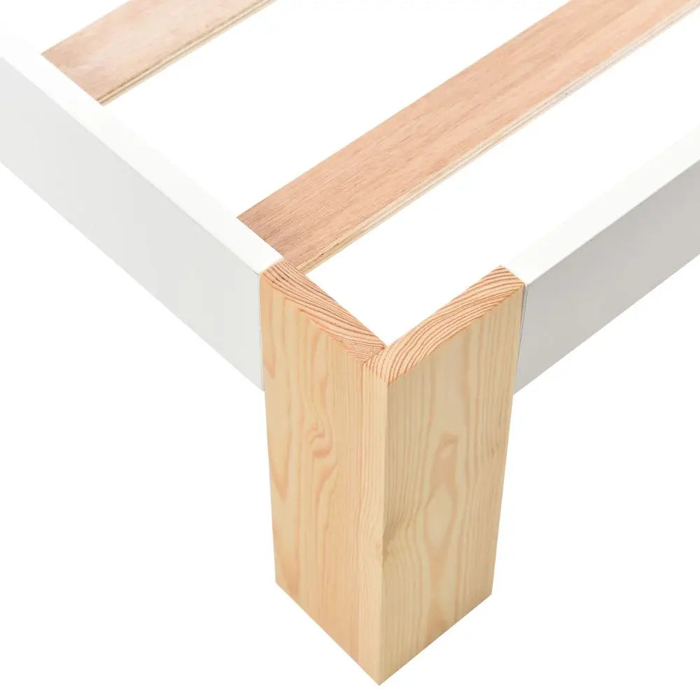 Single Double Wooden Bed Frame with Headboard - Homevalley.co.uk