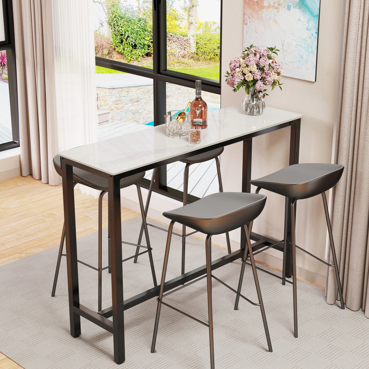 Sintered Stone High Top Table - Homevalley.co.uk