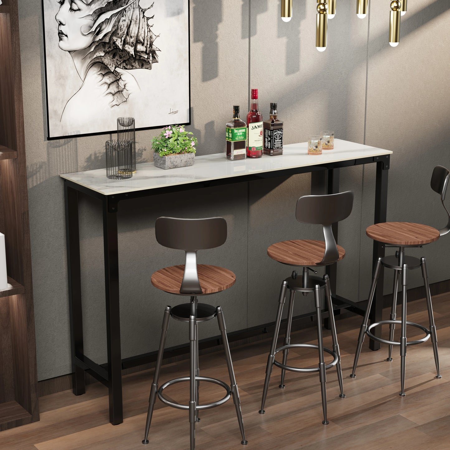 Sintered Stone High Top Table - Homevalley.co.uk