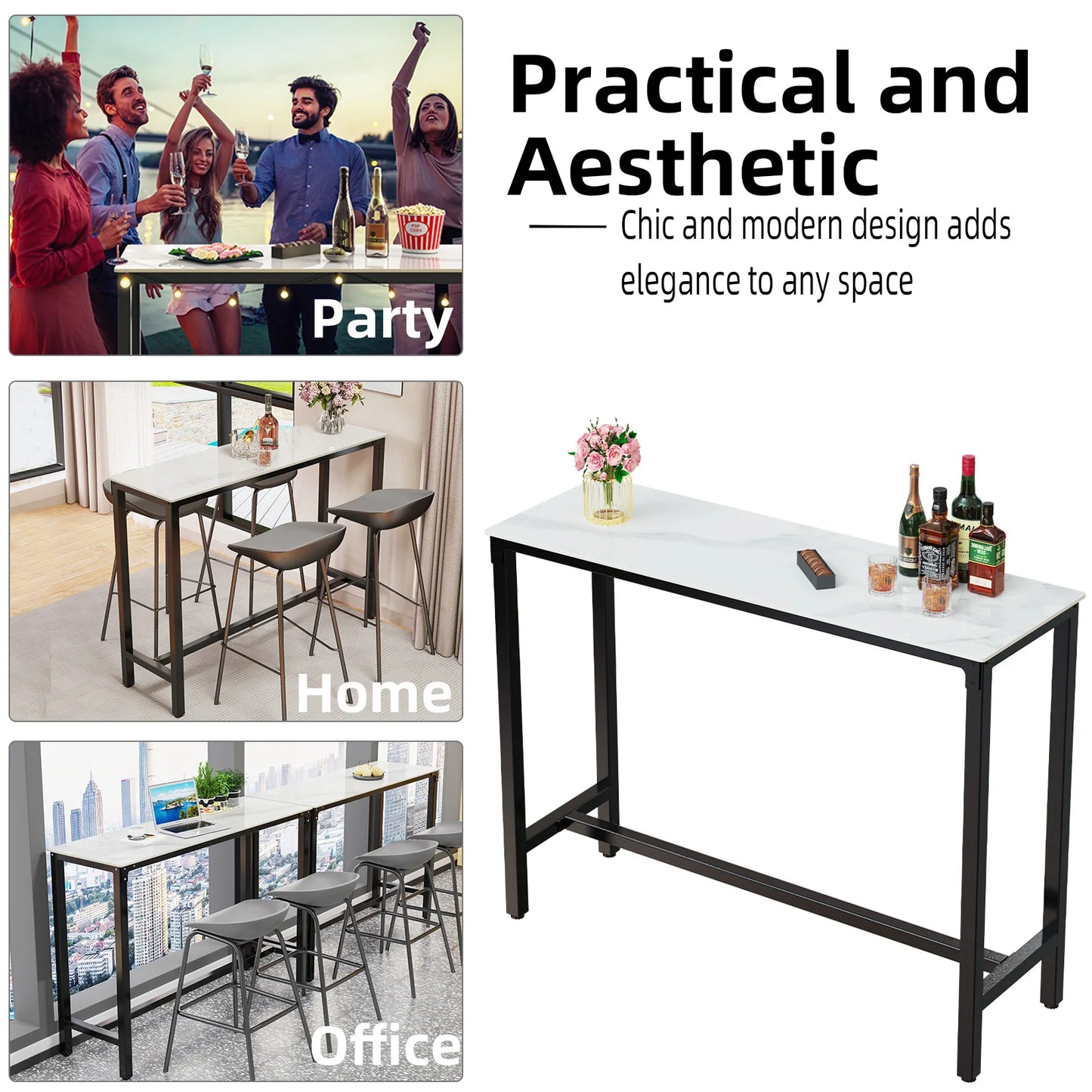 Sintered Stone High Top Table - Homevalley.co.uk