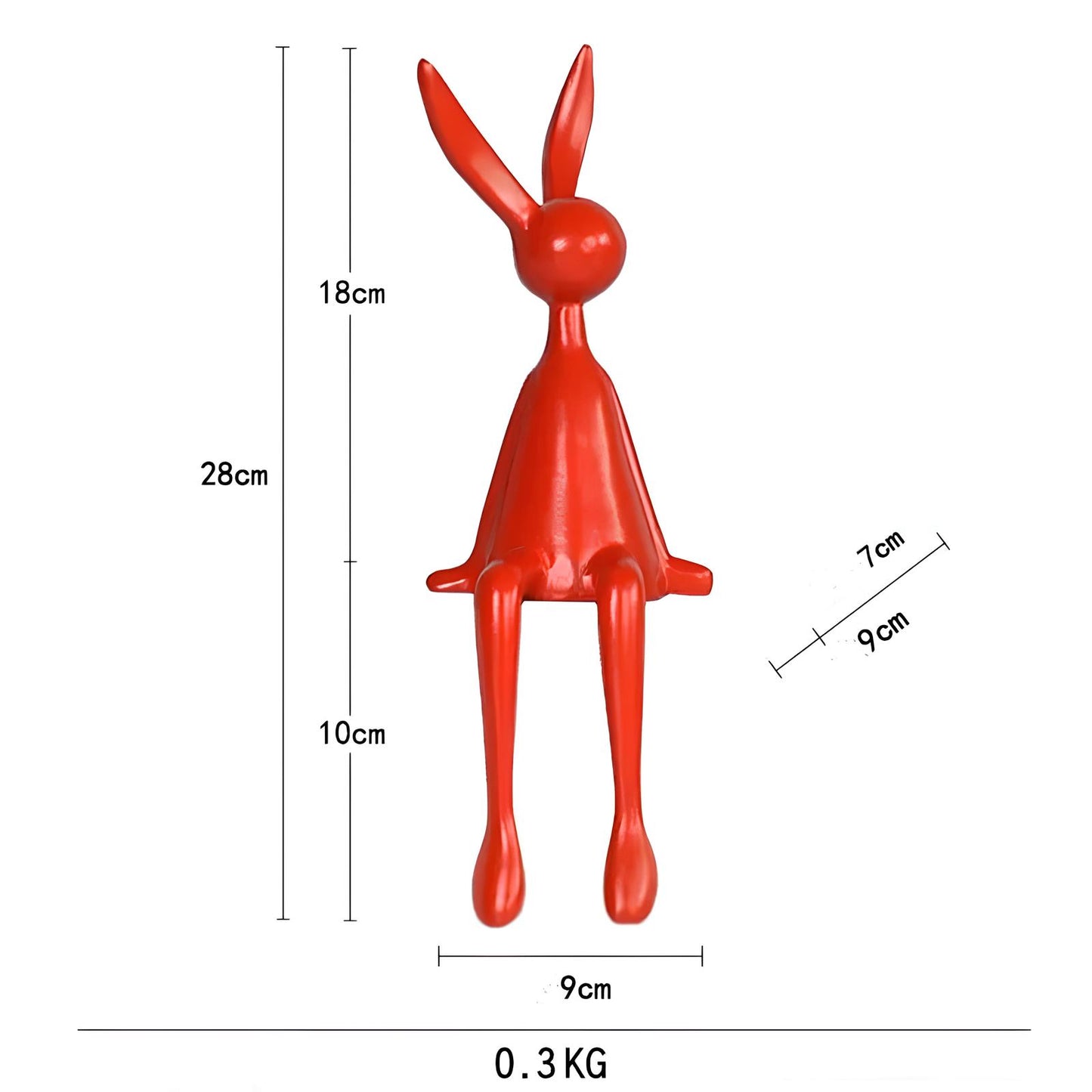Sitting Rabbit Statue Figurine Home Decor - Homevalley.co.uk