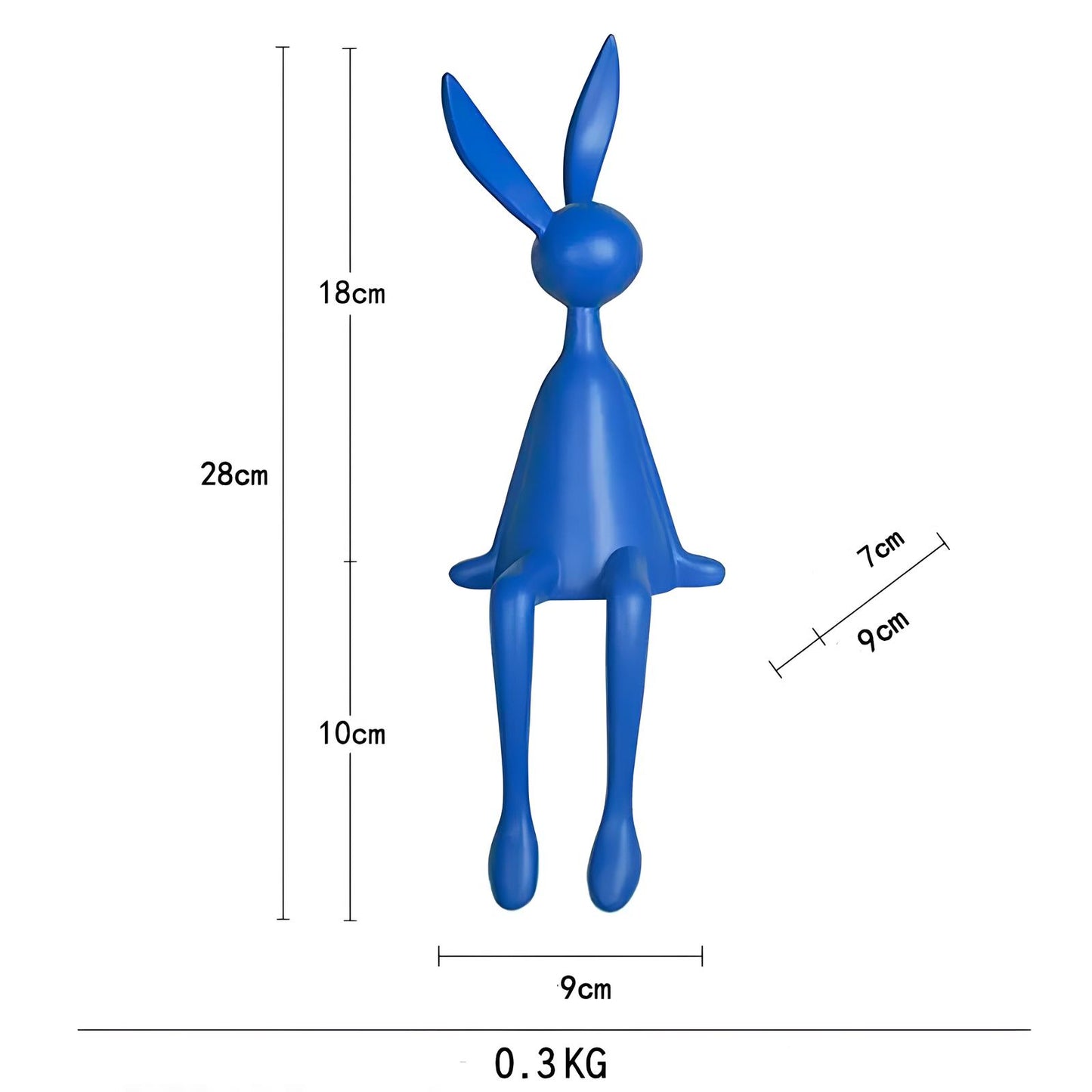 Sitting Rabbit Statue Figurine Home Decor - Homevalley.co.uk