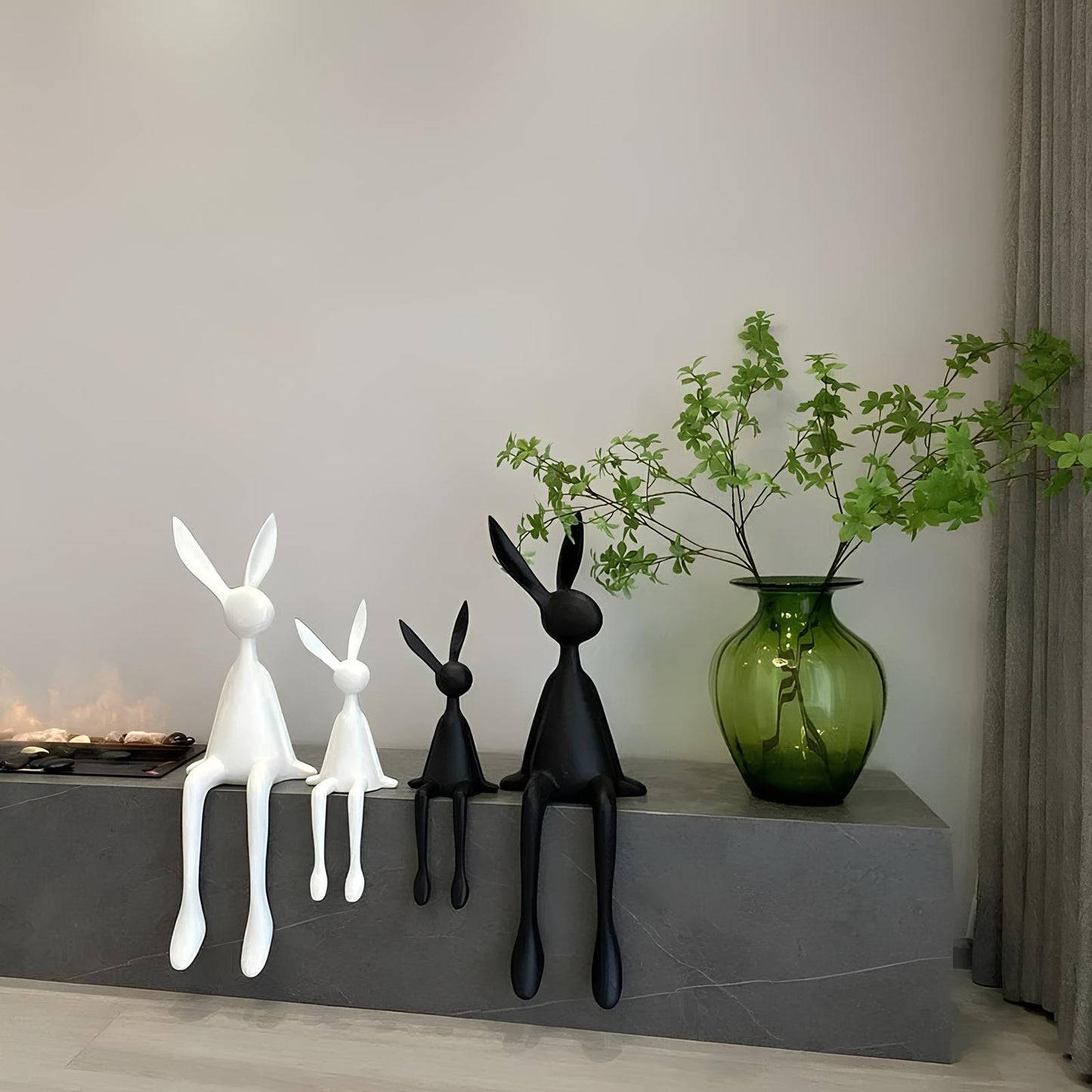 Sitting Rabbit Statue Figurine Home Decor - Homevalley.co.uk