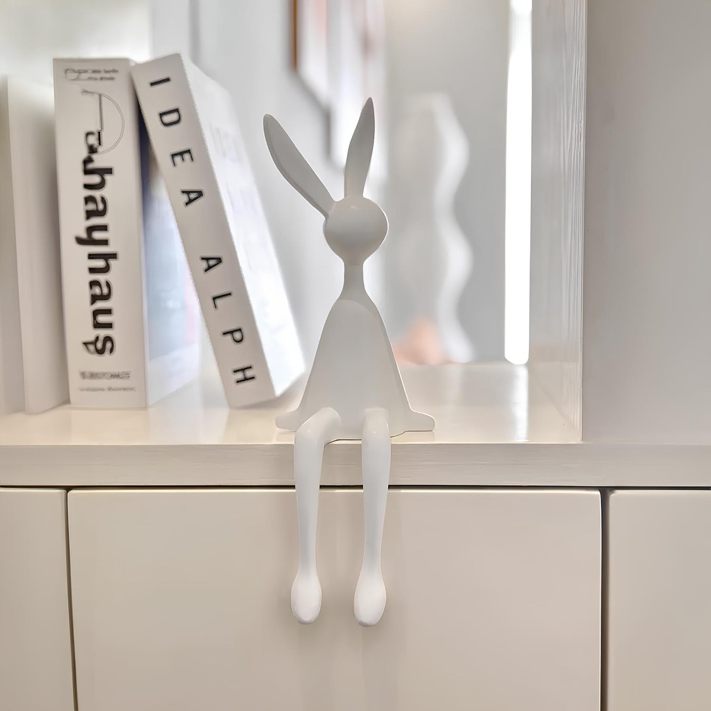 Sitting Rabbit Statue Figurine Home Decor - Homevalley.co.uk