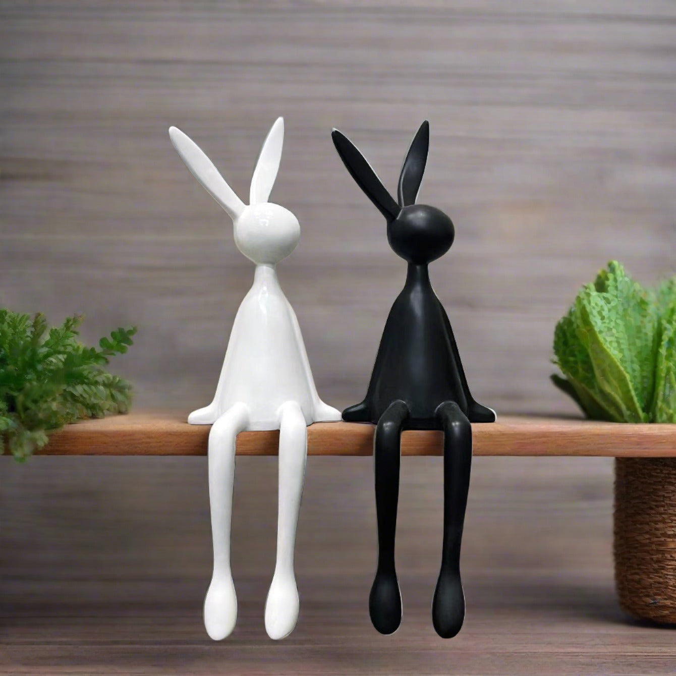 Sitting Rabbit Statue Figurine Home Decor - Homevalley.co.uk