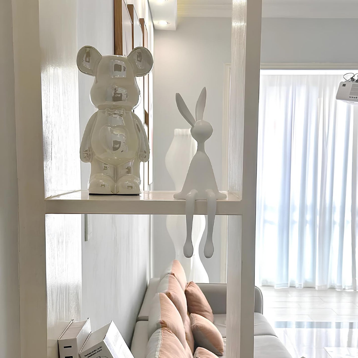 Sitting Rabbit Statue Figurine Home Decor - Homevalley.co.uk
