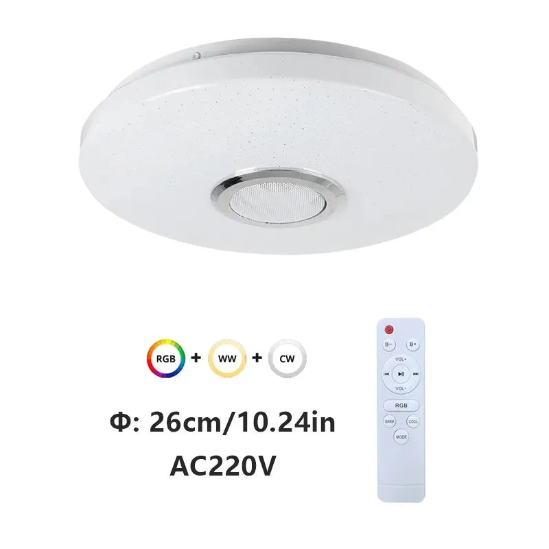 Smart Ceiling Lamp Bluetooth Music Light With Remote Control - Homevalley.co.uk