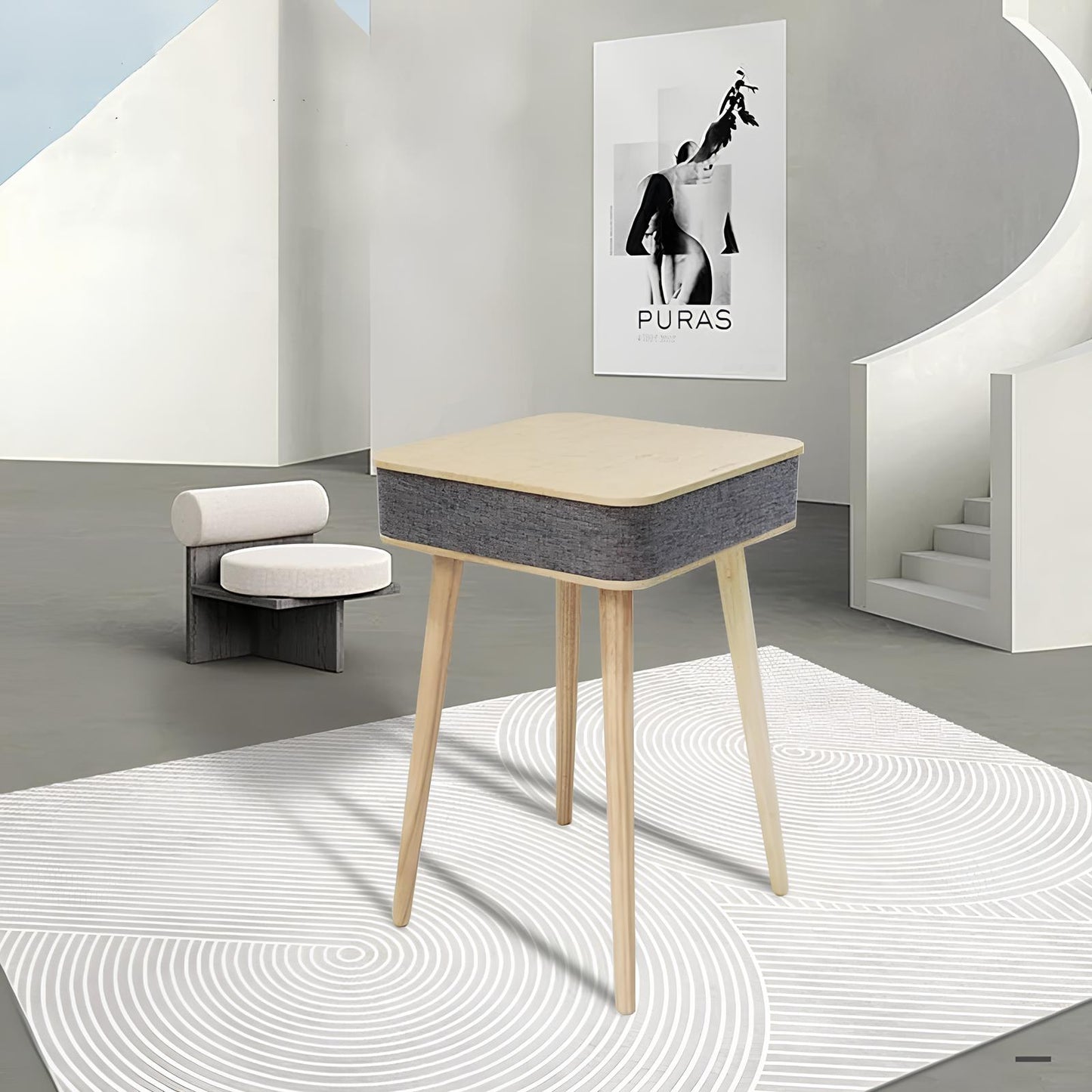 Smart Coffee Table with HIFI Bluetooth Speaker Wireless Charging Side Table - Homevalley.co.uk