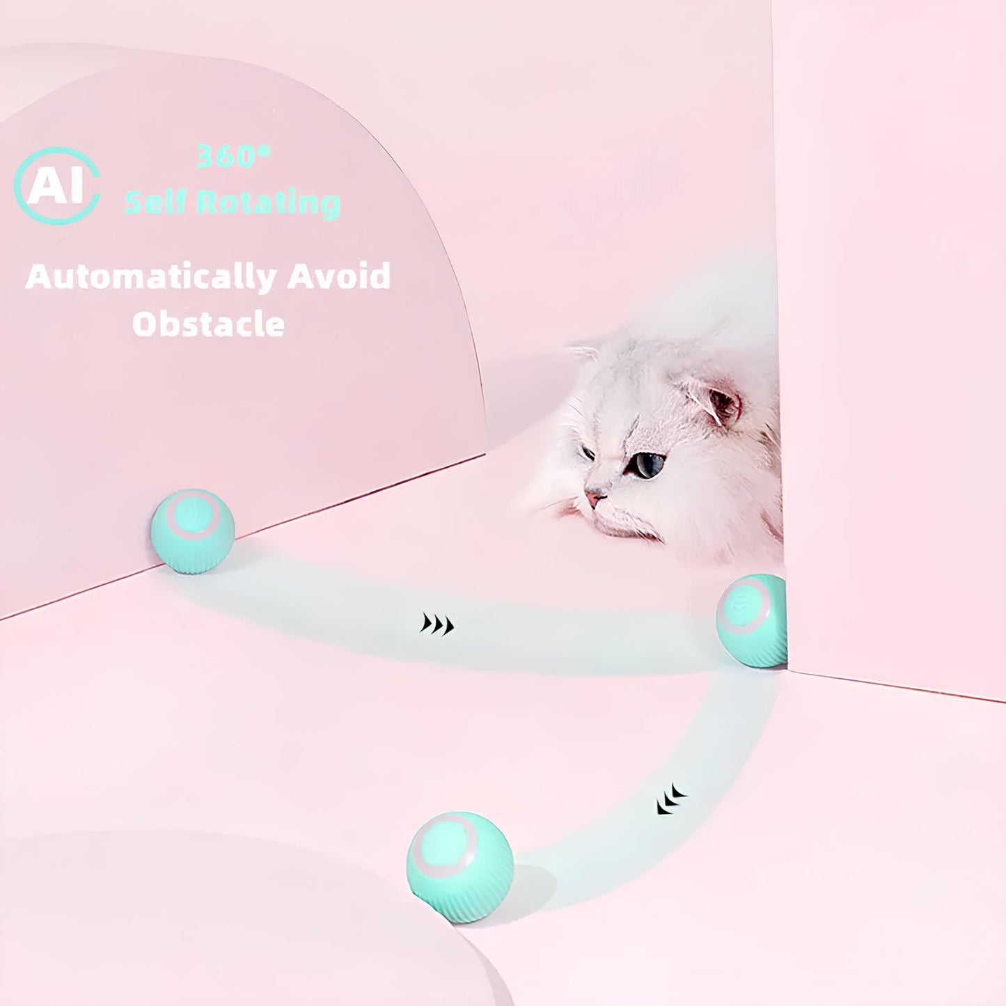 Smart Rotating Automatic Electric Cat Ball Toy - Homevalley.co.uk