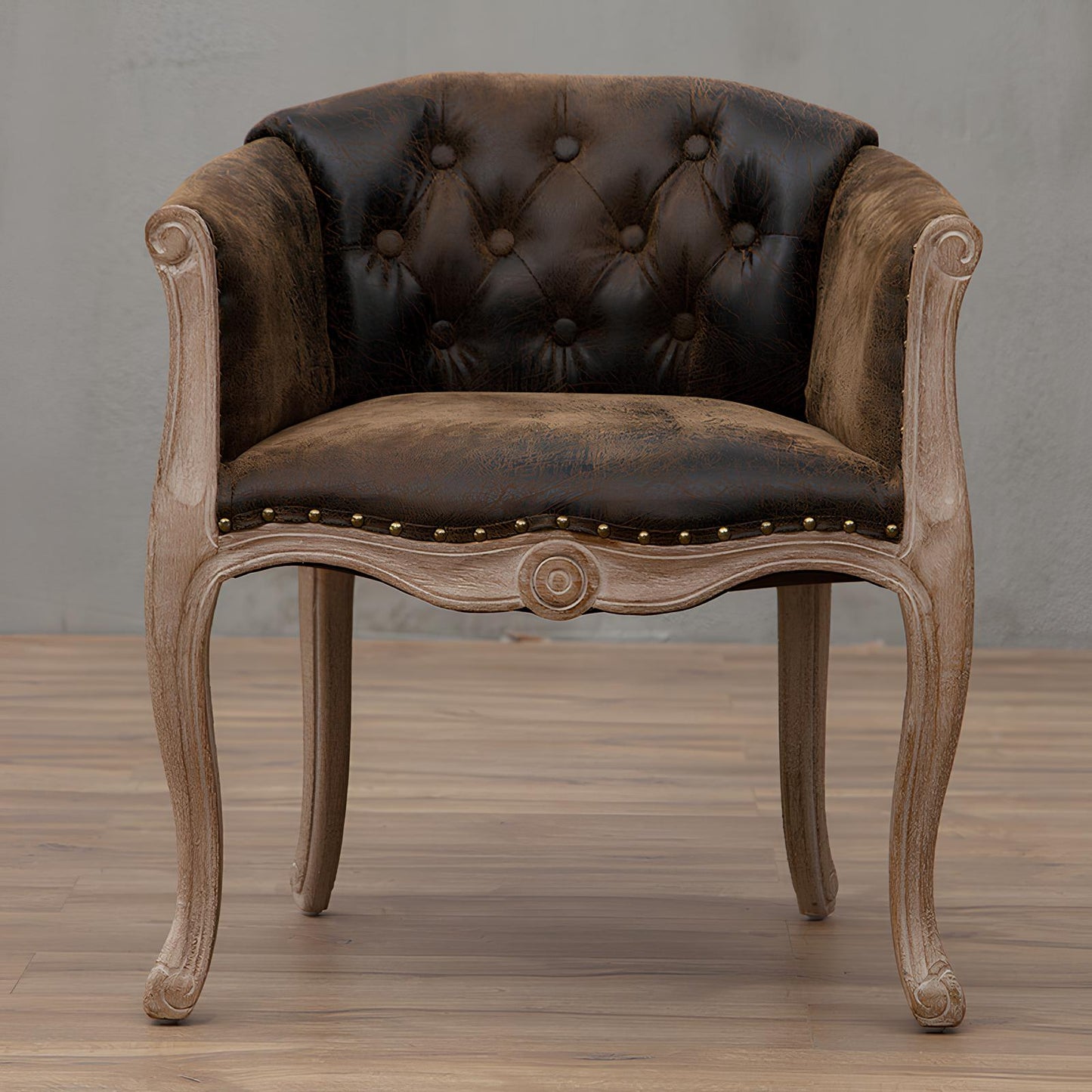 Solid Wood Accent Armchair - Homevalley.co.uk