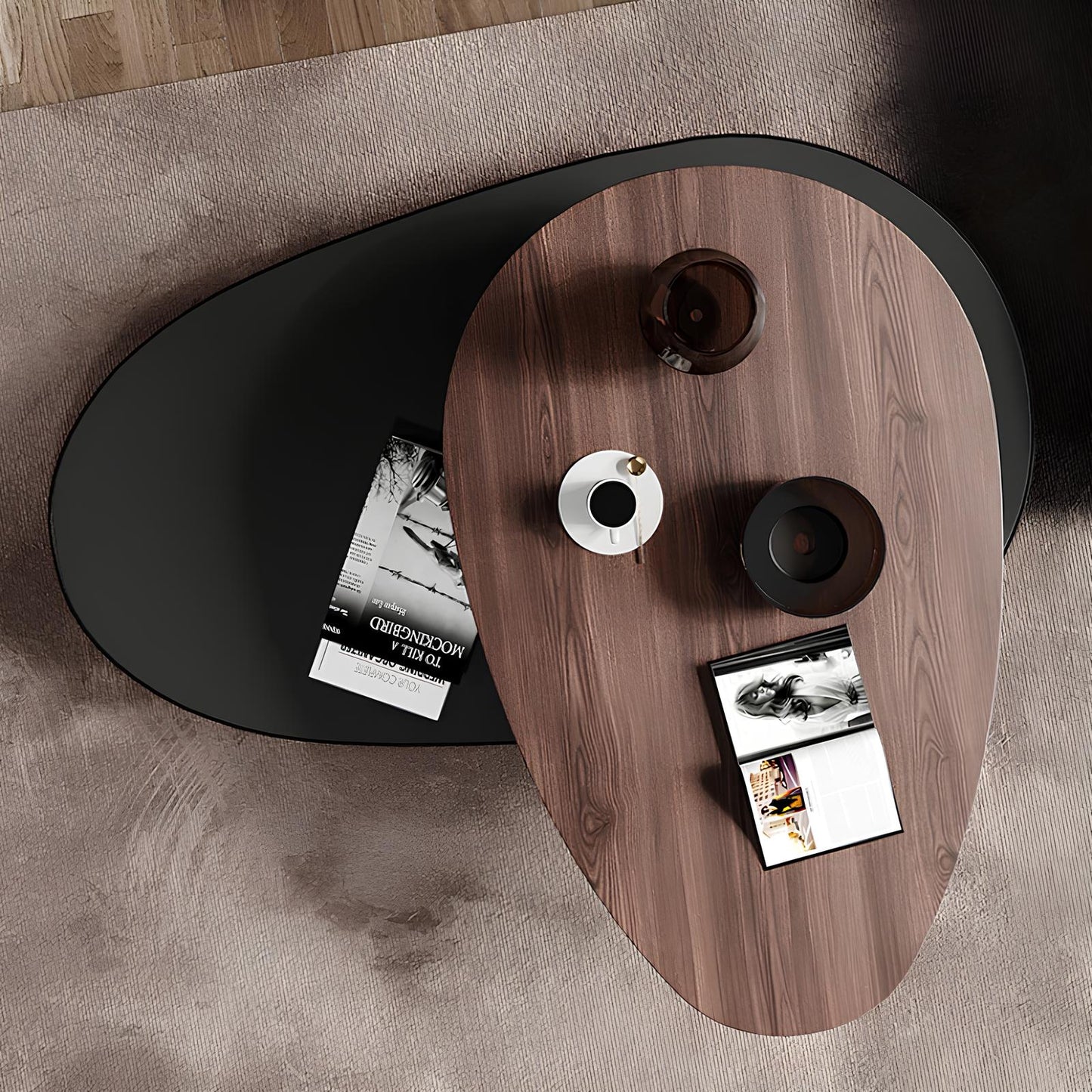 Swivel Oval Coffee Table - Homevalley.co.uk