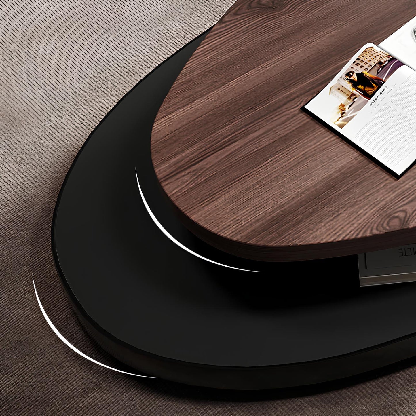 Swivel Oval Coffee Table - Homevalley.co.uk