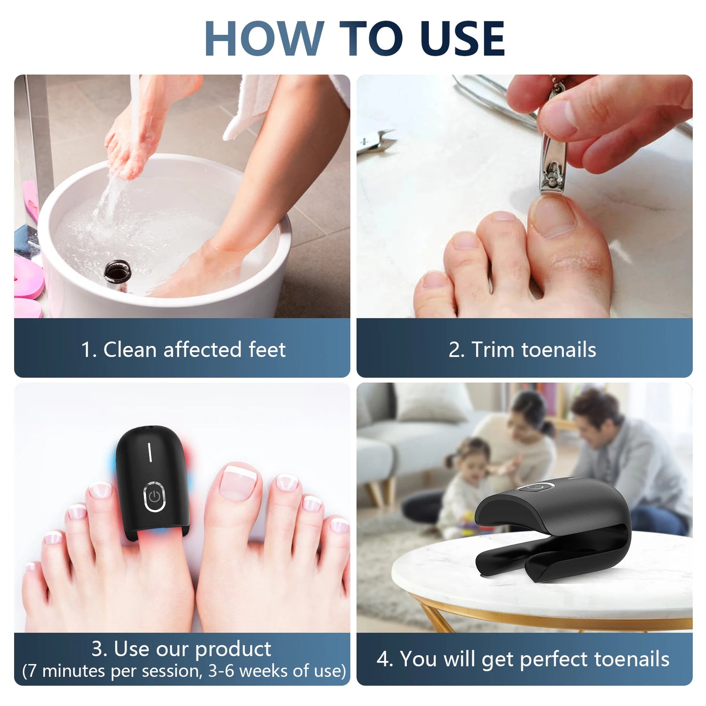 The Anti-Fungal Toenail Laser Therapy Machine with USB Charge - Homevalley.co.uk