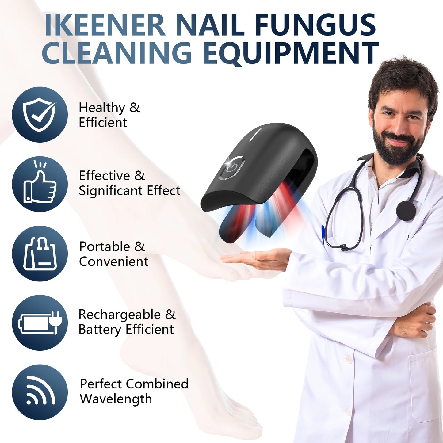 The Anti-Fungal Toenail Laser Therapy Machine with USB Charge - Homevalley.co.uk