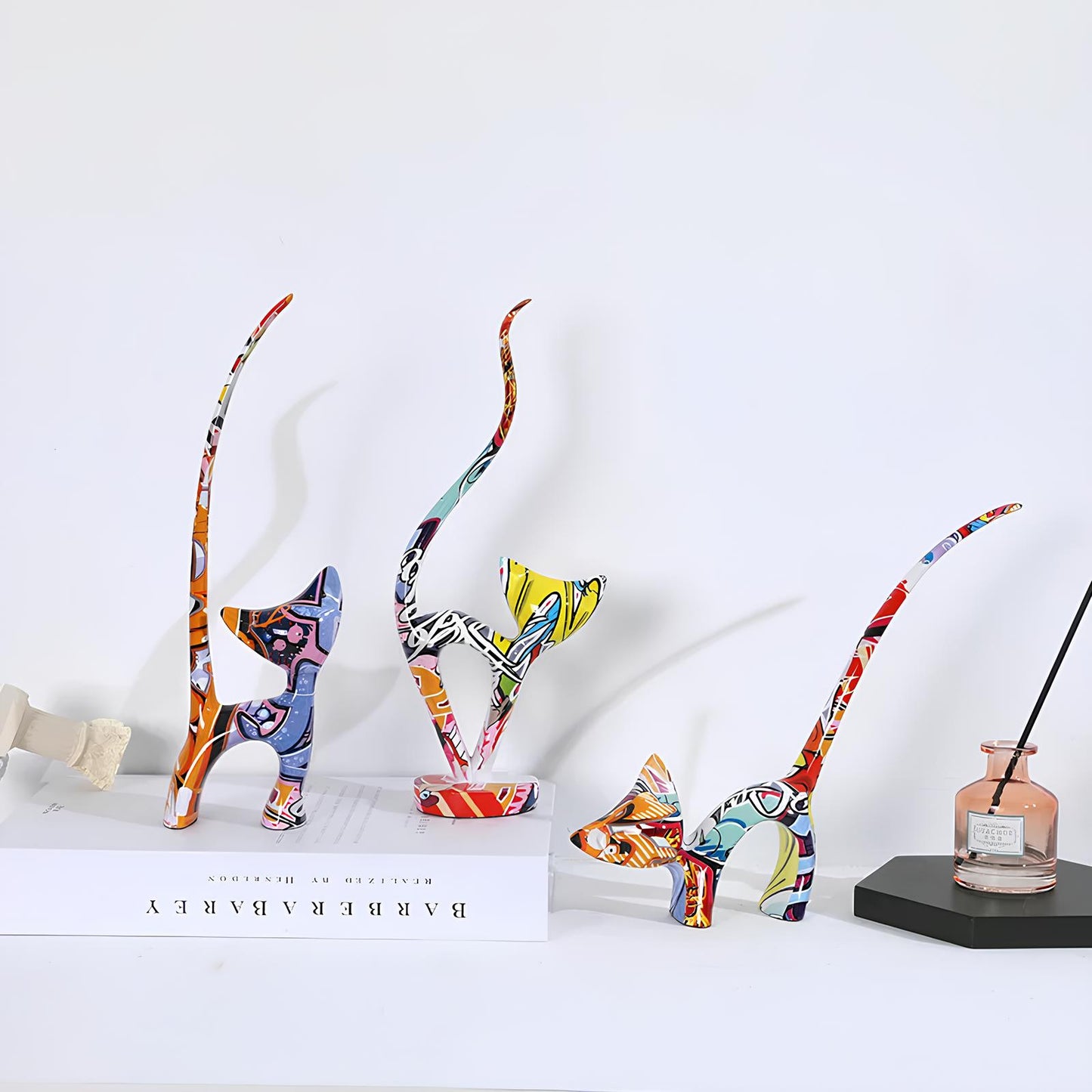 Three Kittens Resin Figurine Ornaments - Homevalley.co.uk