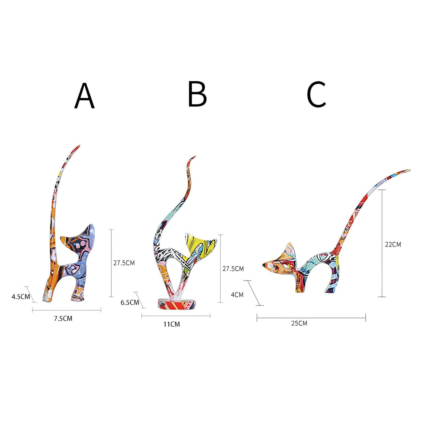 Three Kittens Resin Figurine Ornaments - Homevalley.co.uk