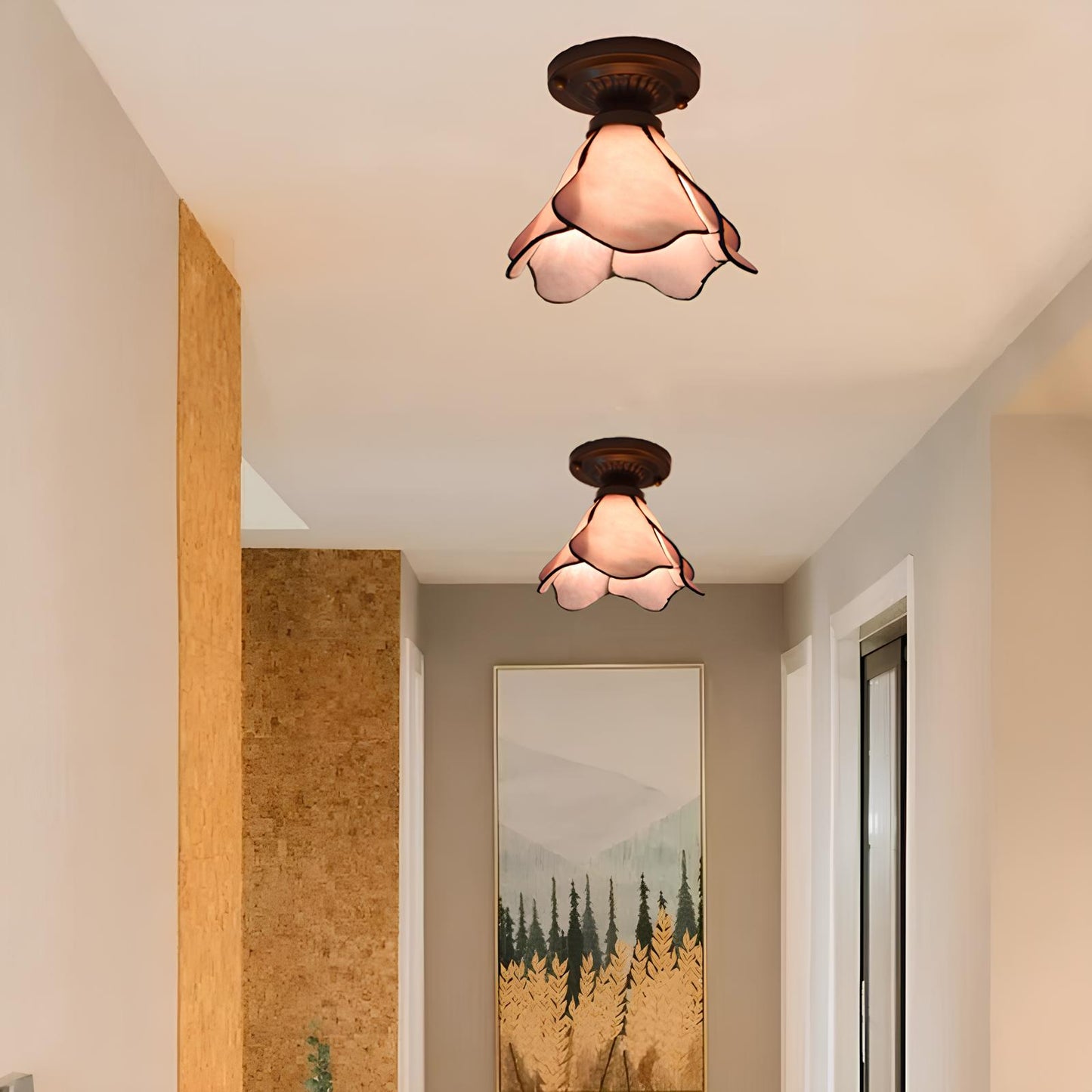 Tiffany Lotus Pendant Ceiling Lamp - Homevalley.co.uk