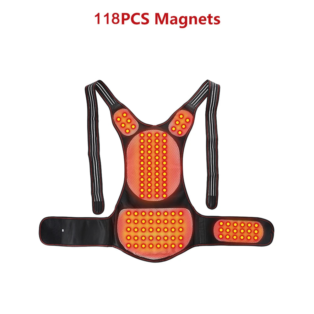 Tourmaline Magnetic Self-Heating Thermal Vest, Waist Brace, Lumbar Pad, Corset, Pain Relief - Homevalley.co.uk