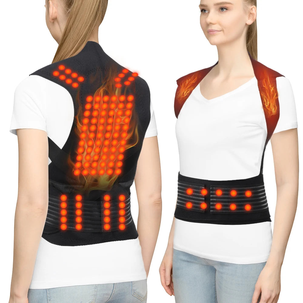 Tourmaline Magnetic Self-Heating Thermal Vest, Waist Brace, Lumbar Pad, Corset, Pain Relief - Homevalley.co.uk