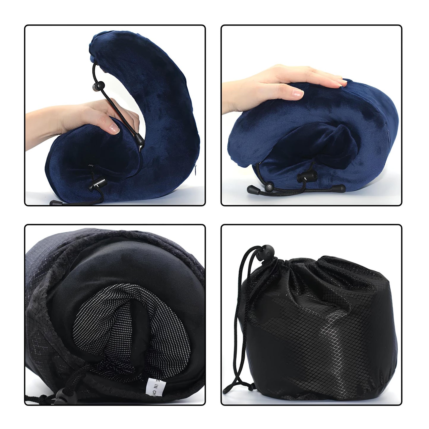 U Shaped Memory Foam Neck Pillow for Travel, Sleeping - Homevalley.co.uk