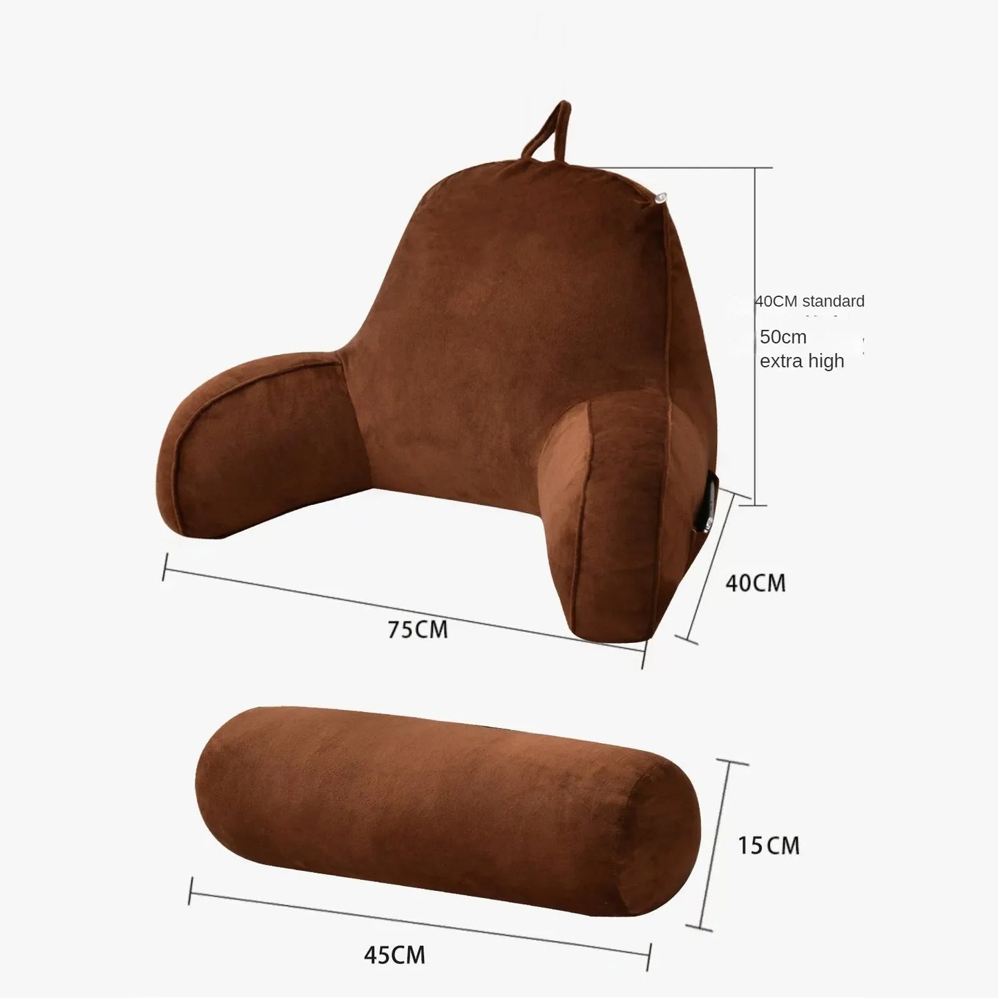 Ultra Soft Memory Foam Reading Pillow Office Sofa Bedside Back Cushion, Lumbar Support, Backrest - Homevalley.co.uk